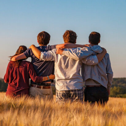 Gruppe Teenager Rücken